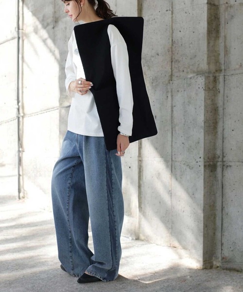 antiqua（アンティカ）の「REC BAGB レコードバッグ（トートバッグ・レディース・カーキ/ブラック・ONESIZE）」の8枚目の写真