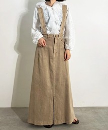 MIDVEIN（ミッドヴェイン）の「denim SK with suspender（デニムスカート）」