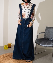 MIDVEIN（ミッドヴェイン）の「denim SK with suspender（デニムスカート）」