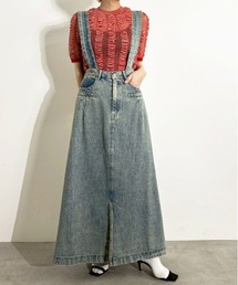 MIDVEIN（ミッドヴェイン）の「denim SK with suspender（デニムスカート）」