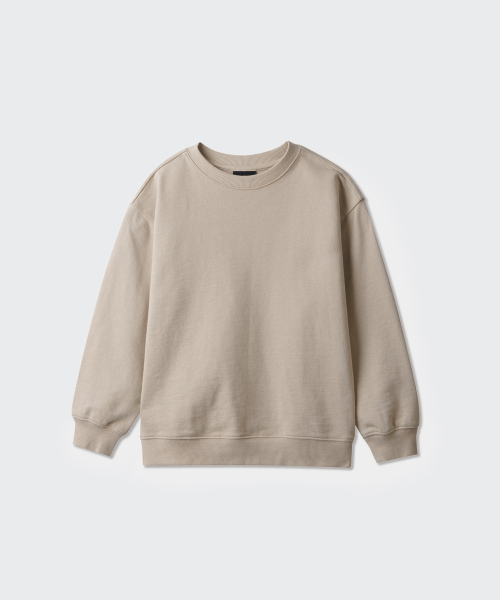 MUSINSA STANDARD KIDS（ムシンサスタンダードキッズ）の「オーバーサイズスウェットシャツ [ダスティベージュ]（スウェット・レディース・その他・120/130/110/100/140/150/160）」の2枚目の写真