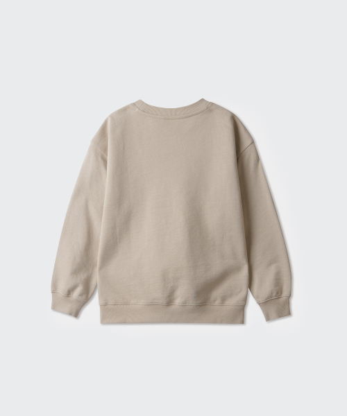 MUSINSA STANDARD KIDS（ムシンサスタンダードキッズ）の「オーバーサイズスウェットシャツ [ダスティベージュ]（スウェット・レディース・その他・120/130/110/100/140/150/160）」の3枚目の写真