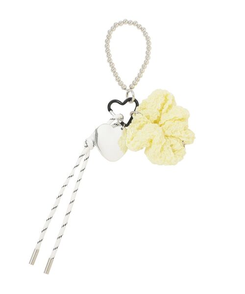 earth music&ecology（アースミュージックアンドエコロジー）の「ミラー×シュシュチャーム（キーホルダー・レディース・イエロー/ドット・FREE）」の5枚目の写真