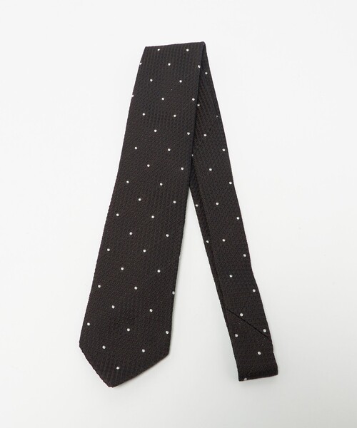 UNITED ARROWS(ユナイテッドアローズ)の「BIANCH ピンドット ジャガード ネクタイ(ネクタイ・メンズ・ダークグレー/ダークブラウン/ネイビー・FREE)」の1枚目の写真