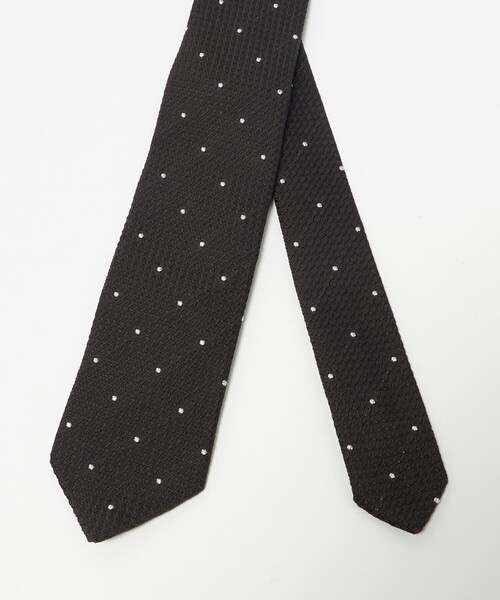 UNITED ARROWS(ユナイテッドアローズ)の「BIANCH ピンドット ジャガード ネクタイ(ネクタイ・メンズ・ダークグレー/ダークブラウン/ネイビー・FREE)」の9枚目の写真