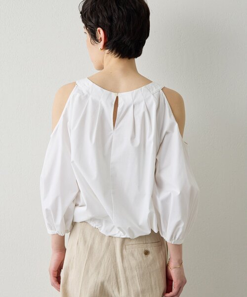 THE PAUSE（ザ ポーズ）の「【THE PAUSE】オープンショルダーブラウス（シャツ/ブラウス・レディース・ブラック/オフホワイト・FREE）」の8枚目の写真