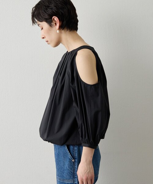 THE PAUSE（ザ ポーズ）の「【THE PAUSE】オープンショルダーブラウス（シャツ/ブラウス・レディース・ブラック/オフホワイト・FREE）」の16枚目の写真