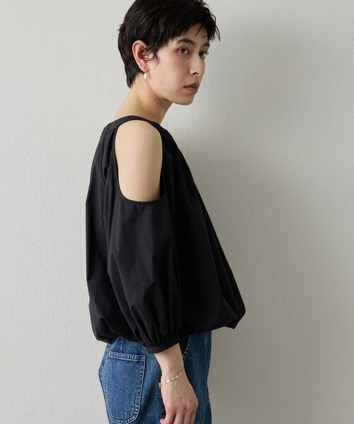 THE PAUSE（ザ ポーズ）の「【THE PAUSE】オープンショルダーブラウス（シャツ/ブラウス・レディース・ブラック/オフホワイト・FREE）」の20枚目の写真