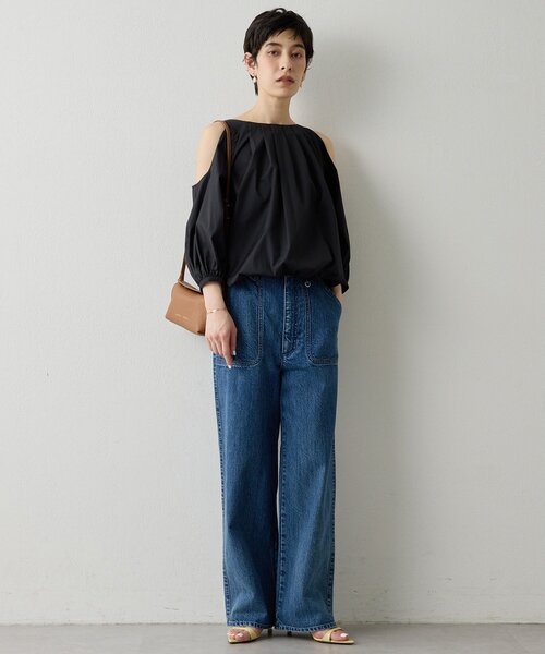 THE PAUSE（ザ ポーズ）の「【THE PAUSE】オープンショルダーブラウス（シャツ/ブラウス・レディース・ブラック/オフホワイト・FREE）」の22枚目の写真