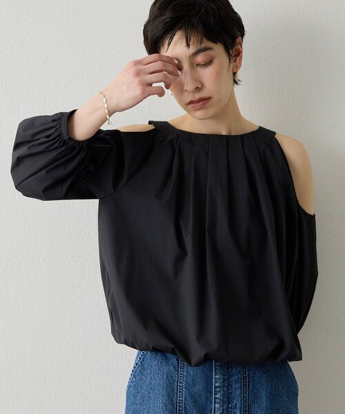 THE PAUSE（ザ ポーズ）の「【THE PAUSE】オープンショルダーブラウス（シャツ/ブラウス・レディース・ブラック/オフホワイト・FREE）」の21枚目の写真