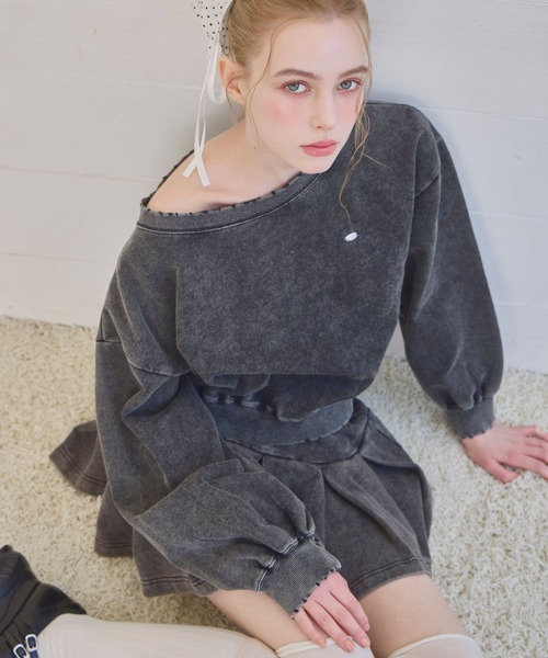 Heather（ヘザー）の「【UVカットなのに、ちゃんとあざとい。】UVプリーツミニスカート　666494（スカート・レディース・スミクロ/グレー系その他/ピンク・FREE）」の7枚目の写真