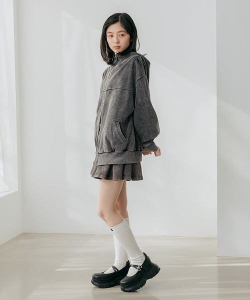 Heather（ヘザー）の「【UVカットなのに、ちゃんとあざとい。】UVプリーツミニスカート　666494（スカート・レディース・スミクロ/グレー系その他/ピンク・FREE）」の9枚目の写真