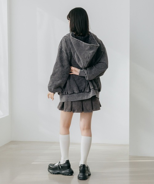Heather（ヘザー）の「【UVカットなのに、ちゃんとあざとい。】UVプリーツミニスカート　666494（スカート・レディース・スミクロ/グレー系その他/ピンク・FREE）」の10枚目の写真