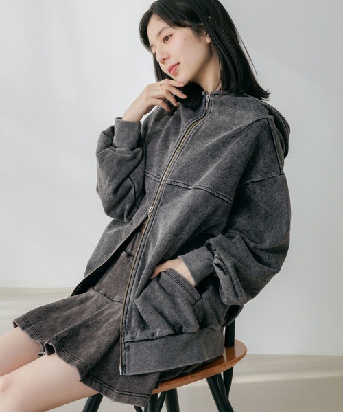 Heather（ヘザー）の「【UVカットなのに、ちゃんとあざとい。】UVプリーツミニスカート　666494（スカート・レディース・スミクロ/グレー系その他/ピンク・FREE）」の11枚目の写真
