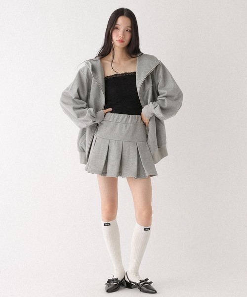 Heather（ヘザー）の「【UVカットなのに、ちゃんとあざとい。】UVプリーツミニスカート　666494（スカート・レディース・スミクロ/グレー系その他/ピンク・FREE）」の20枚目の写真
