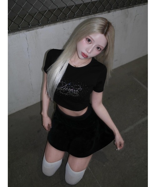 Darich ロゴビジューエンジェルモチーフTシャツ ロゴビジューエンジェルモチーフTシャツ（Tシャツ/カットソー