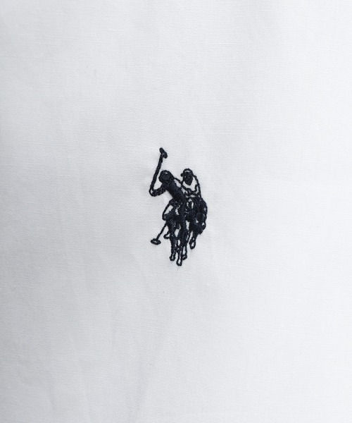 U.S. POLO ASSN.(ユーエスポロアッスン)の「U.S. POLO ASSN. (ユーエスポロアッスン) オーバーサイズ 長袖 シャツ 綿100% ロゴ 刺繍 無地(シャツ/ブラウス・メンズ・ネイビー/サックスブルー/ホワイト/ブラック・L/LL/M)」の16枚目の写真