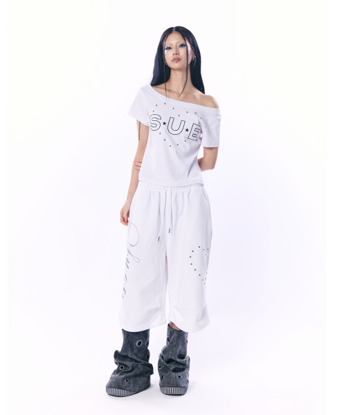 SETUP-EXE(セットアップイーエックスイー)の「SUE WIDE NECK TOP / WHITE(Tシャツ/カットソー・レディース・その他・OS)」の2枚目の写真