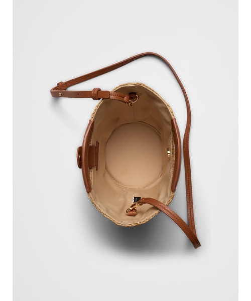 BANANA REPUBLIC FACTORY STORE(バナナリパブリック ファクトリーストア)の「BANANA REPUBLIC FACTORY STORE ストロー ミニバケット クロスボディバッグ(ショルダーバッグ・レディース・ブラウン/ブラック・ONE SIZE)」の10枚目の写真