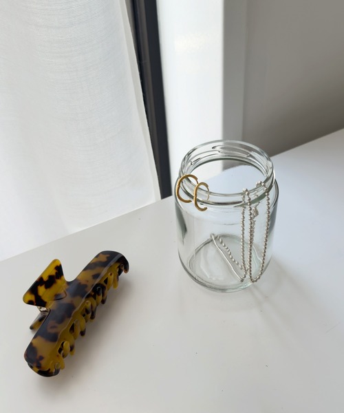 CANAL JEAN（キャナルジーン）の「Pt　【Silver925】THINフープゴールドピアス（ピアス（両耳用）・レディース・ゴールド・ONE SIZE）」の2枚目の写真