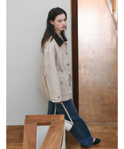 RUBEN vintage half field jacket_BEIGE