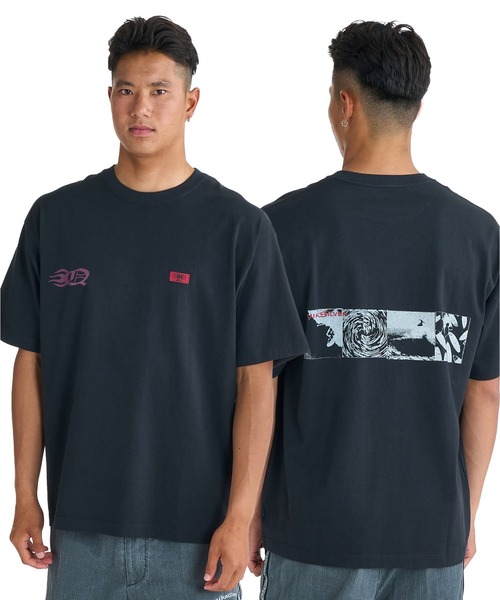 Quiksilver（クイックシルバー）の「QUIKSILVER メンズ BW MERCURY ST 半袖コットンTシャツ ルーズフィット <MERCURY COLLECTION>【2026年春夏モデル】（Tシャツ/カットソー・メンズ・ブラック系その他/ブラック/ホワイト・LARGE/MEDIUM/X-LARGE）」の2枚目の写真