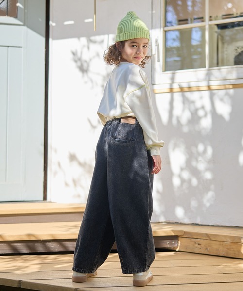 Piet（ピエット）の「【綿100%】カーブ デニム パンツ（デニムパンツ・キッズ・ブラック/サックスブルー・130/120/110/100）」の8枚目の写真