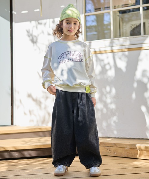 Piet（ピエット）の「【綿100%】カーブ デニム パンツ（デニムパンツ・キッズ・ブラック/サックスブルー・130/120/110/100）」の5枚目の写真