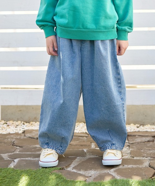 Piet（ピエット）の「【綿100%】カーブ デニム パンツ（デニムパンツ・キッズ・ブラック/サックスブルー・130/120/110/100）」の20枚目の写真