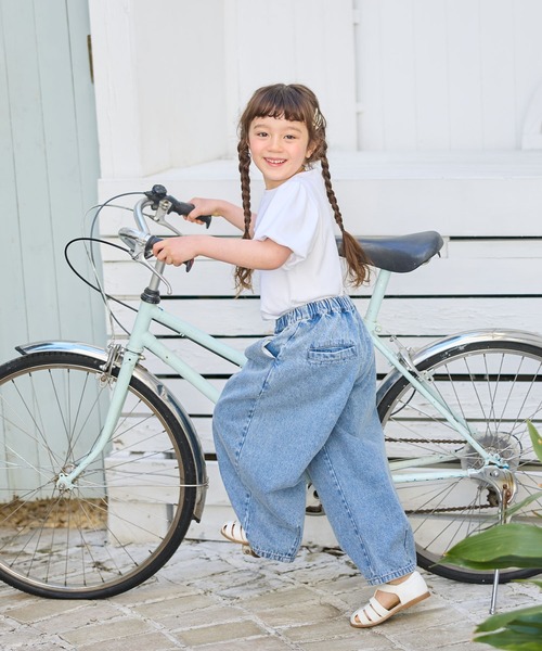 Piet（ピエット）の「【綿100%】カーブ デニム パンツ（デニムパンツ・キッズ・ブラック/サックスブルー・130/120/110/100）」の17枚目の写真