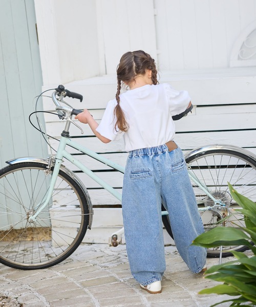 Piet（ピエット）の「【綿100%】カーブ デニム パンツ（デニムパンツ・キッズ・ブラック/サックスブルー・130/120/110/100）」の16枚目の写真