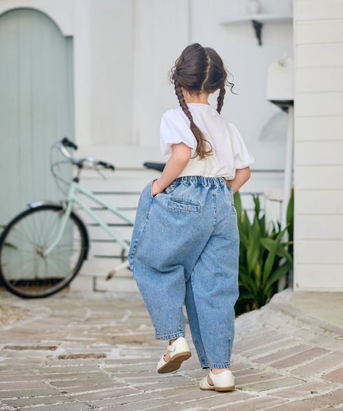 Piet（ピエット）の「【綿100%】カーブ デニム パンツ（デニムパンツ・キッズ・ブラック/サックスブルー・130/120/110/100）」の15枚目の写真