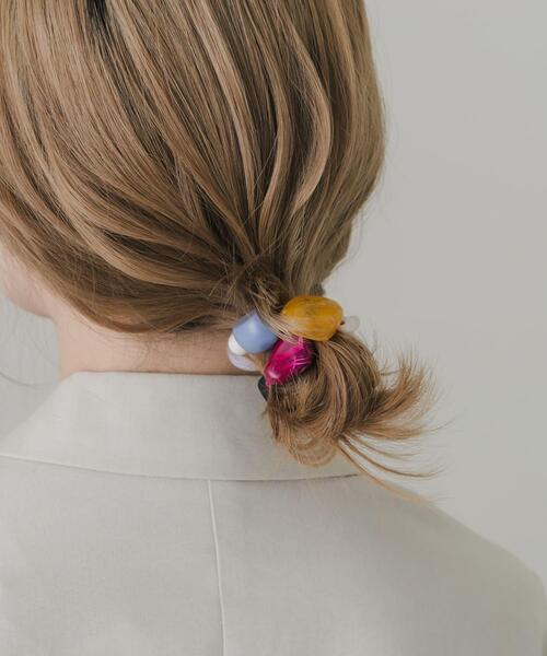 SMELLY(スメリー)の「ボリュームモチーフヘアポニー(ヘアゴム・レディース・ブラウン系その他/ブルー系その他・-)」の10枚目の写真