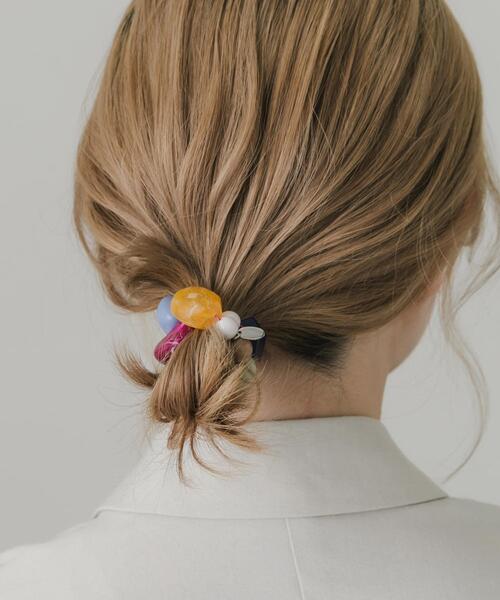 SMELLY(スメリー)の「ボリュームモチーフヘアポニー(ヘアゴム・レディース・ブラウン系その他/ブルー系その他・-)」の12枚目の写真