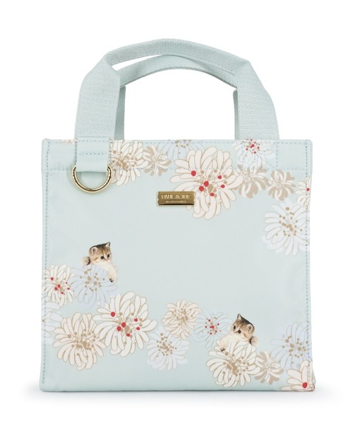 PAUL & JOE ACCESSOIRES(ポールアンドジョーアクセソワ)の「ポール & ジョー アクセソワ ランチトート <クリザンテーム&ヌネット>(トートバッグ・レディース・ピンク/ミント/ネイビー・FREE)」の2枚目の写真