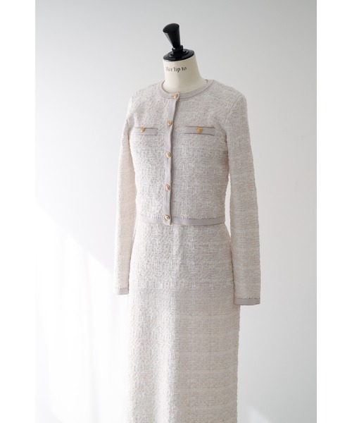 Her lip to(ハーリップトゥー)の「Spring Tweed Dress Set(ワンピース・レディース・ネイビー/ベージュ系・S/M)」の11枚目の写真
