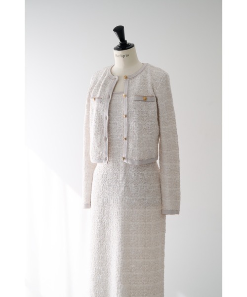 Her lip to(ハーリップトゥー)の「Spring Tweed Dress Set(ワンピース・レディース・ネイビー/ベージュ系・S/M)」の12枚目の写真
