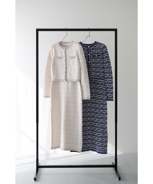 Her lip to(ハーリップトゥー)の「Spring Tweed Dress Set(ワンピース・レディース・ネイビー/ベージュ系・S/M)」の13枚目の写真