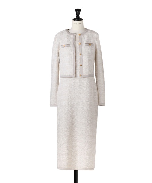 Her lip to(ハーリップトゥー)の「Spring Tweed Dress Set(ワンピース・レディース・ネイビー/ベージュ系・S/M)」の20枚目の写真