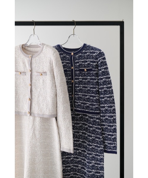 Her lip to(ハーリップトゥー)の「Spring Tweed Dress Set(ワンピース・レディース・ネイビー/ベージュ系・S/M)」の14枚目の写真