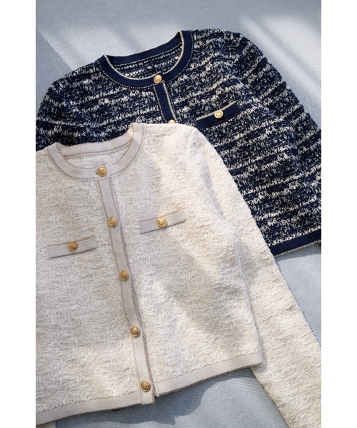 Her lip to(ハーリップトゥー)の「Spring Tweed Dress Set(ワンピース・レディース・ネイビー/ベージュ系・S/M)」の9枚目の写真