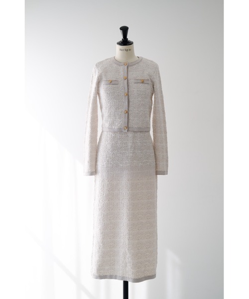 Her lip to(ハーリップトゥー)の「Spring Tweed Dress Set(ワンピース・レディース・ネイビー/ベージュ系・S/M)」の10枚目の写真