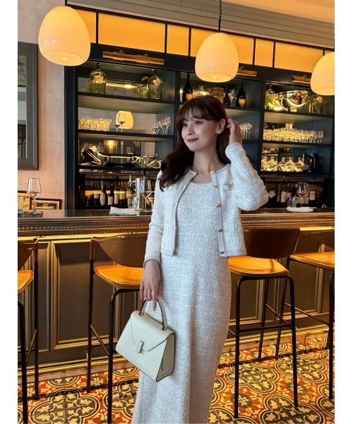 Her lip to(ハーリップトゥー)の「Spring Tweed Dress Set(ワンピース・レディース・ネイビー/ベージュ系・S/M)」の15枚目の写真