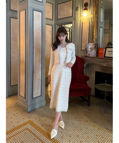 Her lip to(ハーリップトゥー)の「Spring Tweed Dress Set(ワンピース・レディース・ネイビー/ベージュ系・S/M)」の16枚目の写真