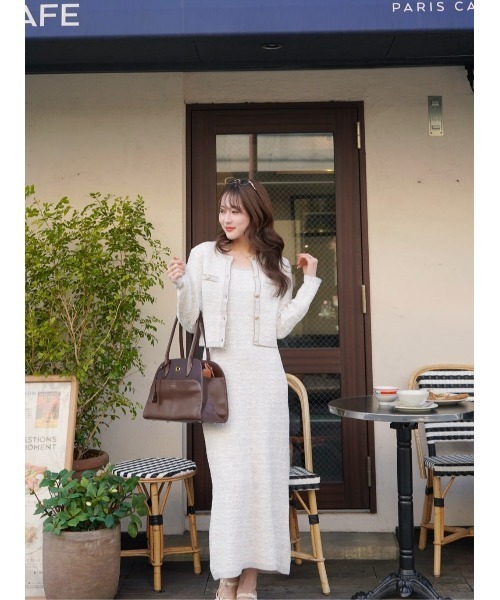 Her lip to(ハーリップトゥー)の「Spring Tweed Dress Set(ワンピース・レディース・ネイビー/ベージュ系・S/M)」の19枚目の写真