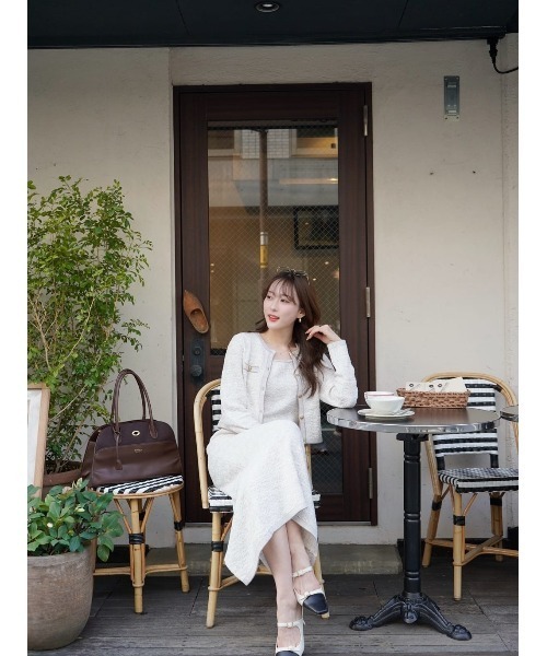 Her lip to(ハーリップトゥー)の「Spring Tweed Dress Set(ワンピース・レディース・ネイビー/ベージュ系・S/M)」の17枚目の写真