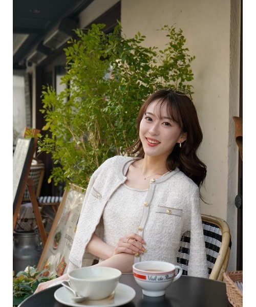 Her lip to(ハーリップトゥー)の「Spring Tweed Dress Set(ワンピース・レディース・ネイビー/ベージュ系・S/M)」の18枚目の写真
