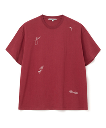 タグ付けグラフィティTシャツ [バーガンディ]