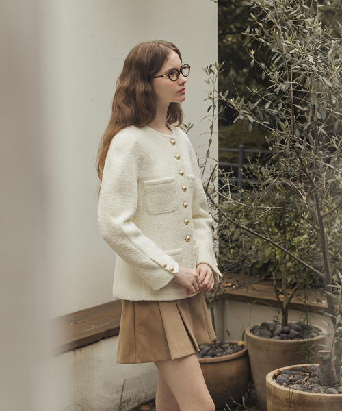 LAUTREDE MIN(ロートルドミン)の「Lautre Isabel pleats skirt(スカート・レディース・ベージュ・X-SMALL/SMALL)」の1枚目の写真