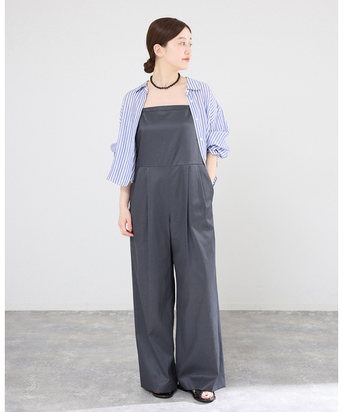 IENA（イエナ）の「ウォッシャブル スクエアネックサロペット（サロペット/オーバーオール・レディース・ブラック/チャコールグレー・36/38）」の13枚目の写真